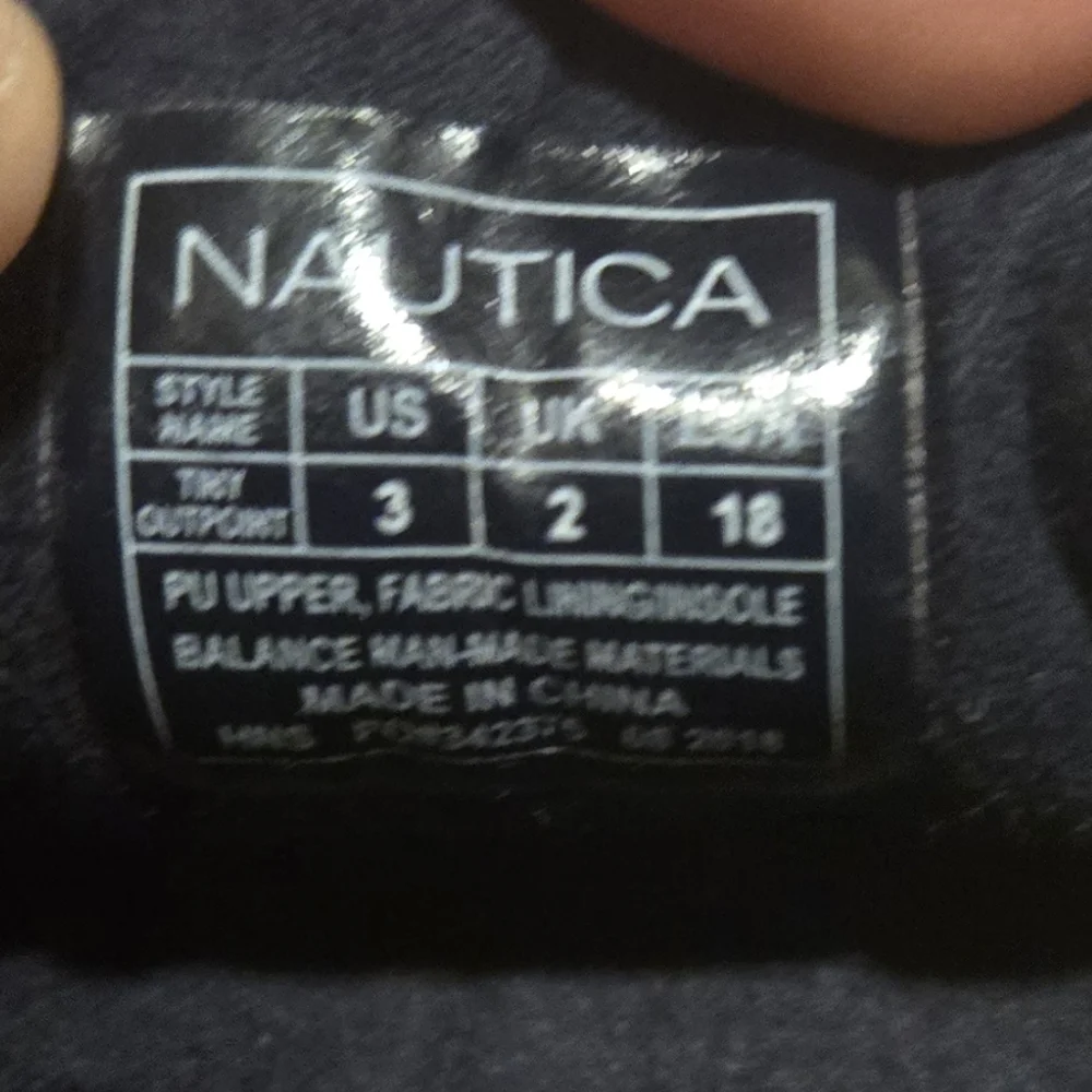 Nautica Tan Baby Shoes with Black Laces